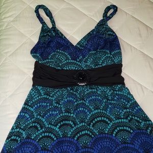 Blue and teal dress